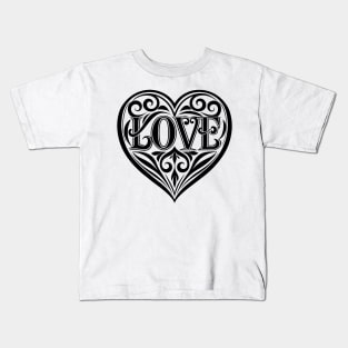 Love Lettering Heart Kids T-Shirt